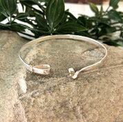 Vintage Silver Bracelet, Bangle Bracelet, Sterling Silver, Vintage Jewelry, Simple Bracelet, Hook Bracelet, Gift for Mom, Mothers Day Gift
