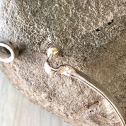 Vintage Silver Bracelet, Bangle Bracelet, Sterling Silver, Vintage Jewelry, Simple Bracelet, Hook Bracelet, Gift for Mom, Mothers Day Gift