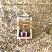 Vintage Silver Earrings, Vintage Silver Pendant, Jewelry Set, Sterling Silver, Vintage Jewelry, Amethyst Jewelry, Vintage Necklace, Purple