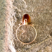 Vintage Gold Ring, Amber Stone, Yellow Gold Ring, Vintage Jewelry, 10 Karat Gold, 10K Gold, Amber Ring, Amber Jewelry, Gold Jewelry
