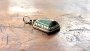 Vintage Silver Pendant, Sterling Silver, Vintage Jewelry, Green, Purple, Natural Stone, Red Gemstone, Garnet Jewelry, Vintage Necklace
