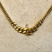 Vintage Necklace, Gold Toned Necklace, Monet Necklace, Chain Necklace, Chain Link, Cuban Link Necklace, Gold Jewelry, Vintage Jewelry, Chain