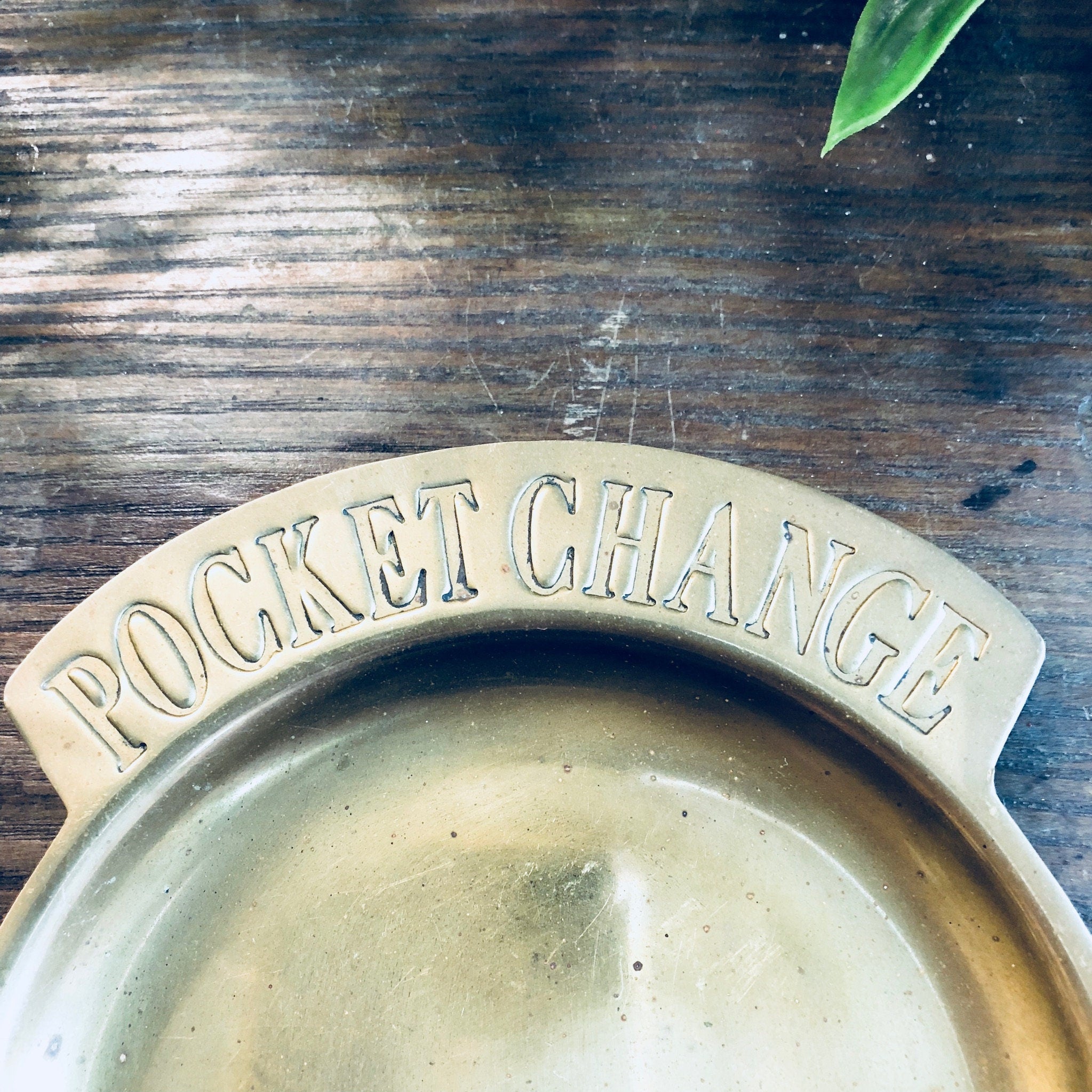Brass Dish, Pocket Change Dish, Brass Decor, Vintage Home Decor, Catch All Dish, Jewelry Dish, Ring Dish, Solid Brass, Small Dish, Change