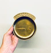 Brass Dish, Pocket Change Dish, Brass Decor, Vintage Home Decor, Catch All Dish, Jewelry Dish, Ring Dish, Solid Brass, Small Dish, Change