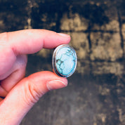 Vintage Silver Ring, Turquoise Ring, Vintage Jewelry, Sterling Silver, Statement Jewelry, Blue, Silver, Southwestern Ring, Turquoise, Ring