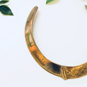 Vintage Choker, Brass Choker, Collar Necklace, Brass Jewelry, Vintage Jewelry, Textured Brass, Necklace, Gold Toned, Small Choker, collar