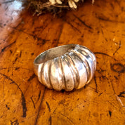 Vintage Silver Ring, Sterling Silver, Vintage Jewelry, Statement Ring, Ridged Ring, Large Ring, Statement Jewelry, Simple Ring