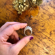 Vintage Silver Ring, Sterling Silver, Vintage Jewelry, Statement Ring, Ridged Ring, Large Ring, Statement Jewelry, Simple Ring