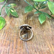 Vintage Silver Ring, Royston Turquoise, Blue Royston, Turquoise Ring, Sterling Silver, Vintage Jewelry, Bohemian Jewelry, Blue, Cabochon