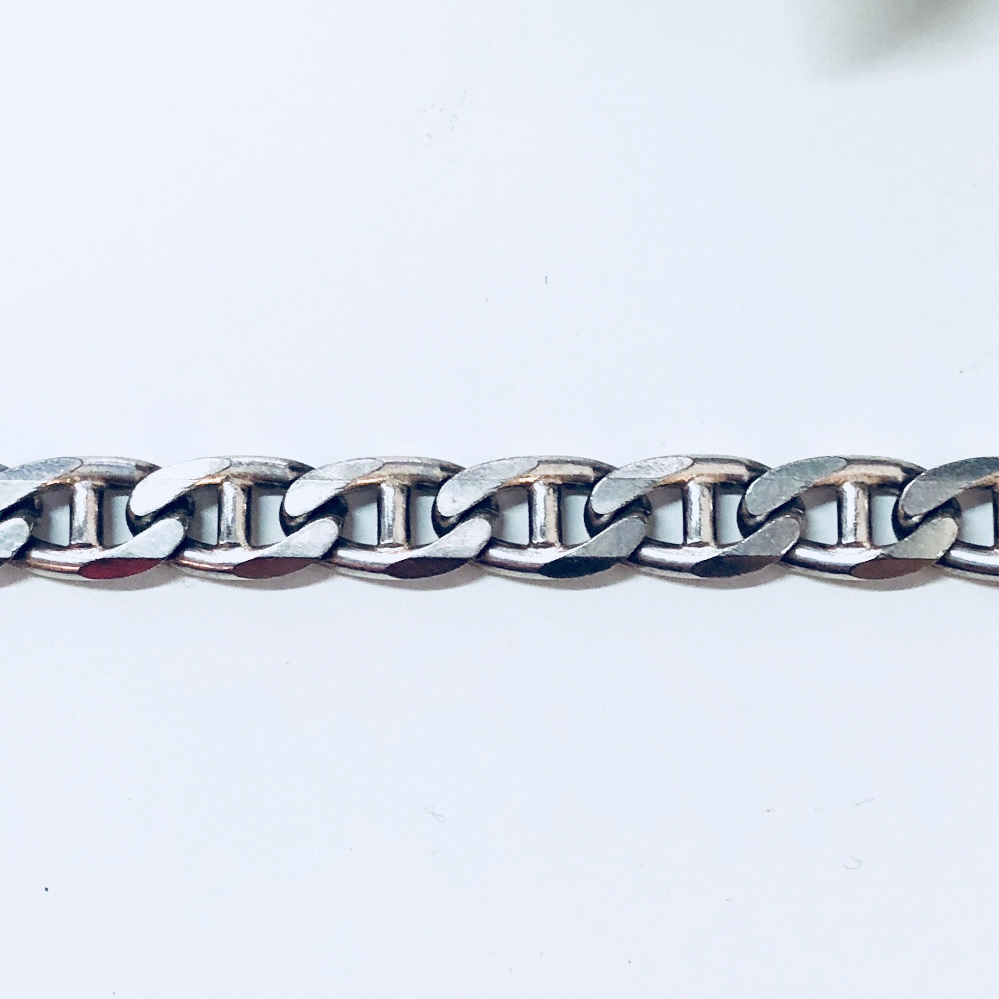 Vintage Silver Bracelet, Link Bracelet, Sterling Silver, Vintage Jewelry, Chain Bracelet, 925, Made in Italy, Skinny Bracelet, Fine Jewelry