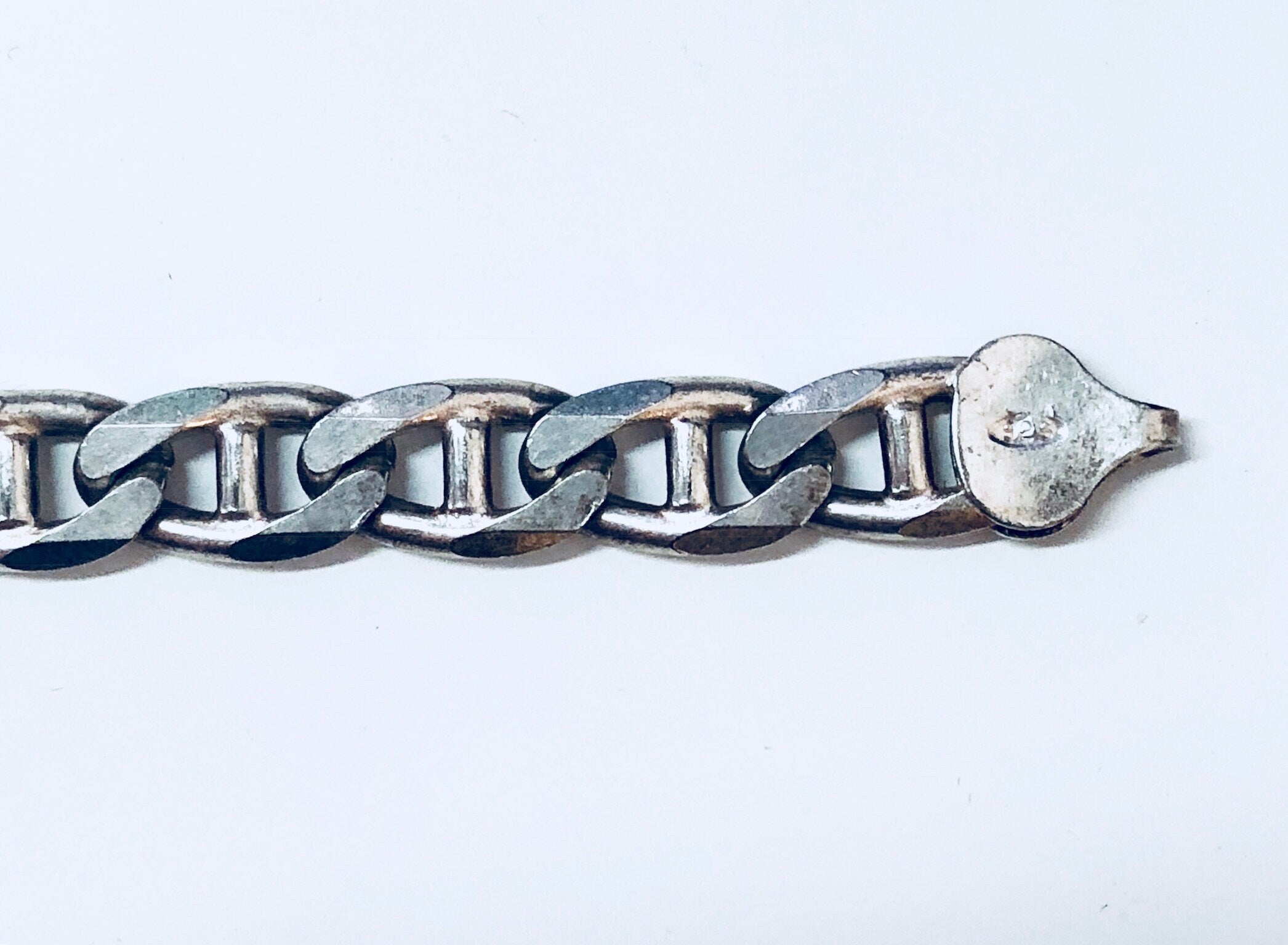Vintage Silver Bracelet, Link Bracelet, Sterling Silver, Vintage Jewelry, Chain Bracelet, 925, Made in Italy, Skinny Bracelet, Fine Jewelry