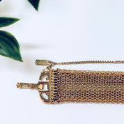 Vintage Bracelet, Mesh Jewelry, Monet Jewelry, Costume Jewelry, Mesh Bracelet, Vintage Jewelry, Gold Toned Jewelry, Statement Bracelet
