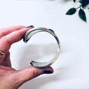 Vintage Silver Bracelet, Cuff Bracelet, Abstract Jewelry, Large Bracelet, Statement Jewelry, Vintage Jewelry, Sterling Silver, 925, Big