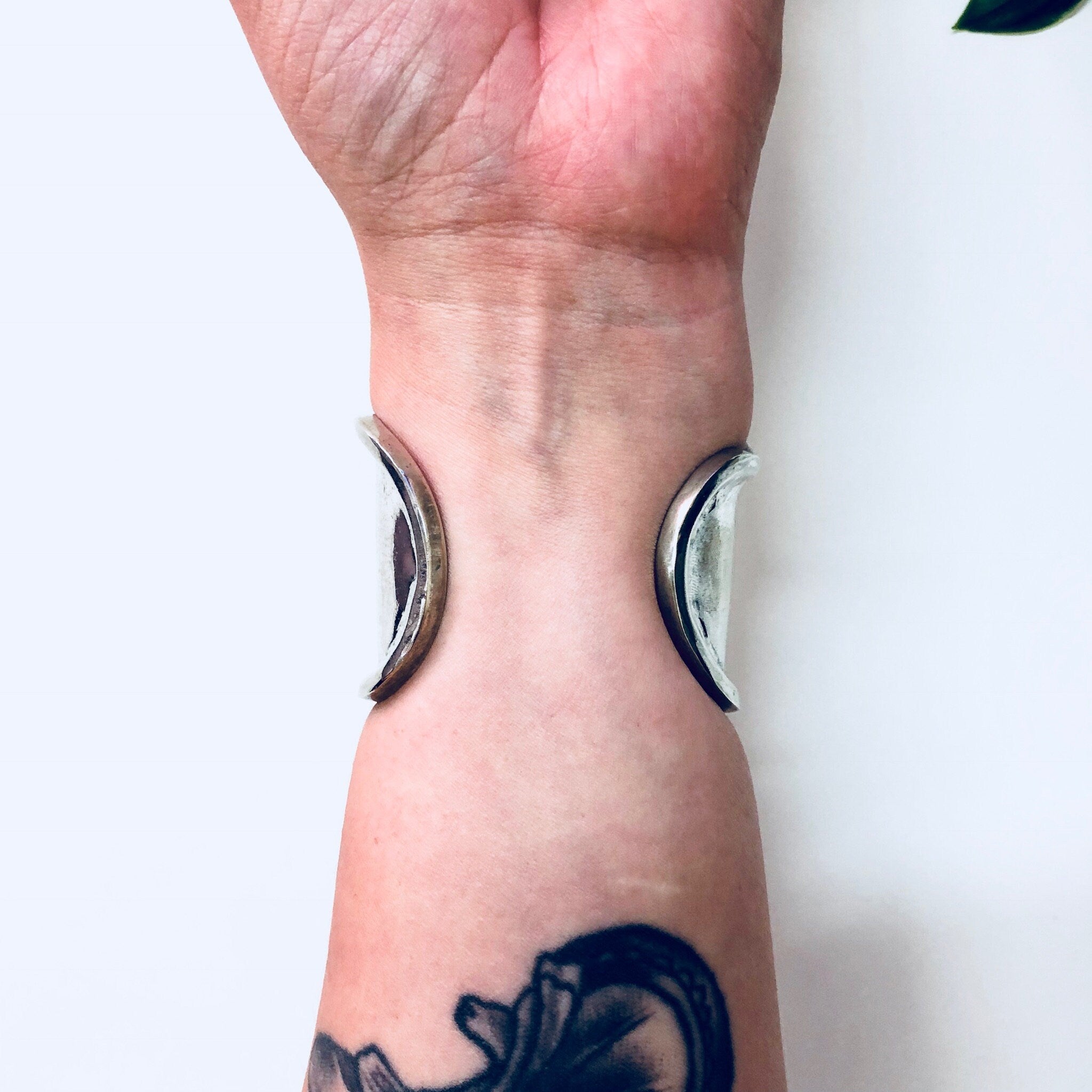Vintage Silver Bracelet, Cuff Bracelet, Abstract Jewelry, Large Bracelet, Statement Jewelry, Vintage Jewelry, Sterling Silver, 925, Big