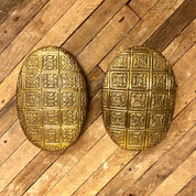 Antique Brass Pulls, Door Pulls, Door Handle, Ornate Brass, Antique Door Knob, Large Door Pulls, Stamped Brass, Vintage Home Decor, Oval