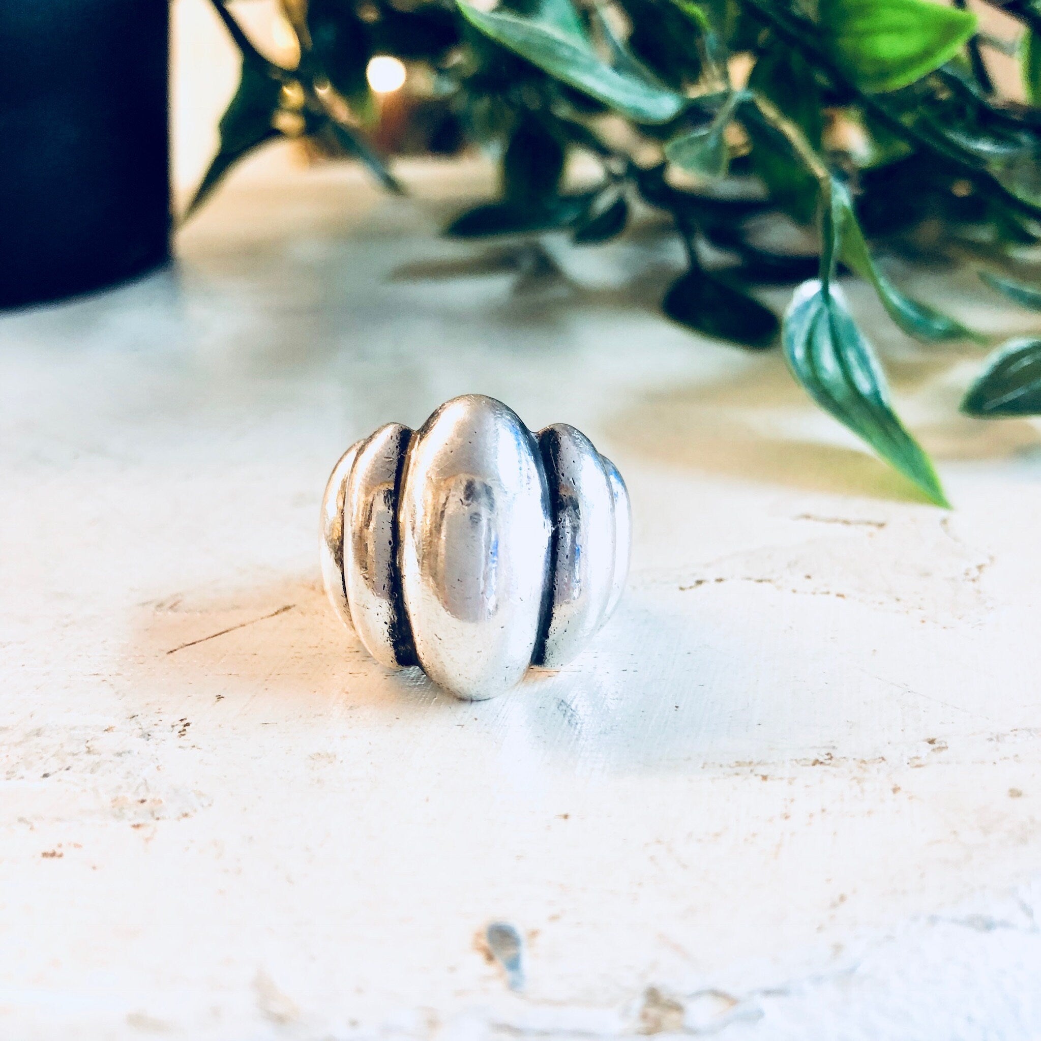 Vintage Silver Ring, Sterling Silver, Vintage Jewelry, Statement Ring, Large Ring, Bohemian Jewelry, Boho Style, Minimalist Ring, Abstract