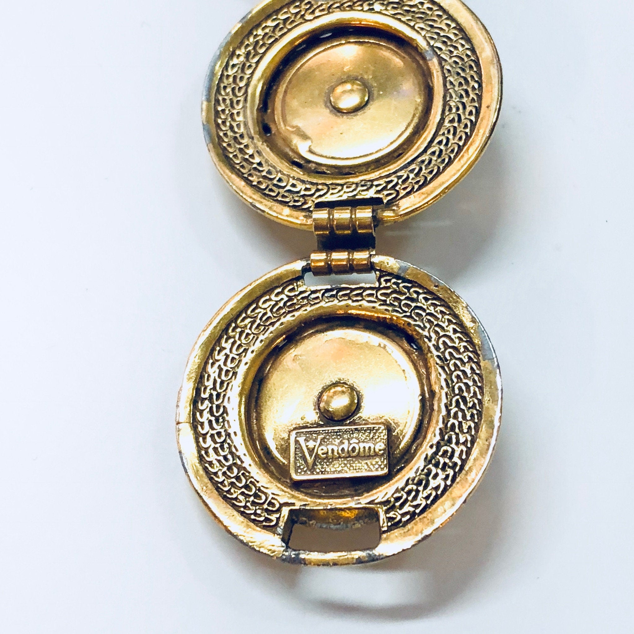 Vintage Bracelet, Vendome Bracelet, Gold Toned Jewelry, Designer Jewelry, Costume Jewelry, Link Bracelet, Circle Bracelet, Blue, Pink, Green