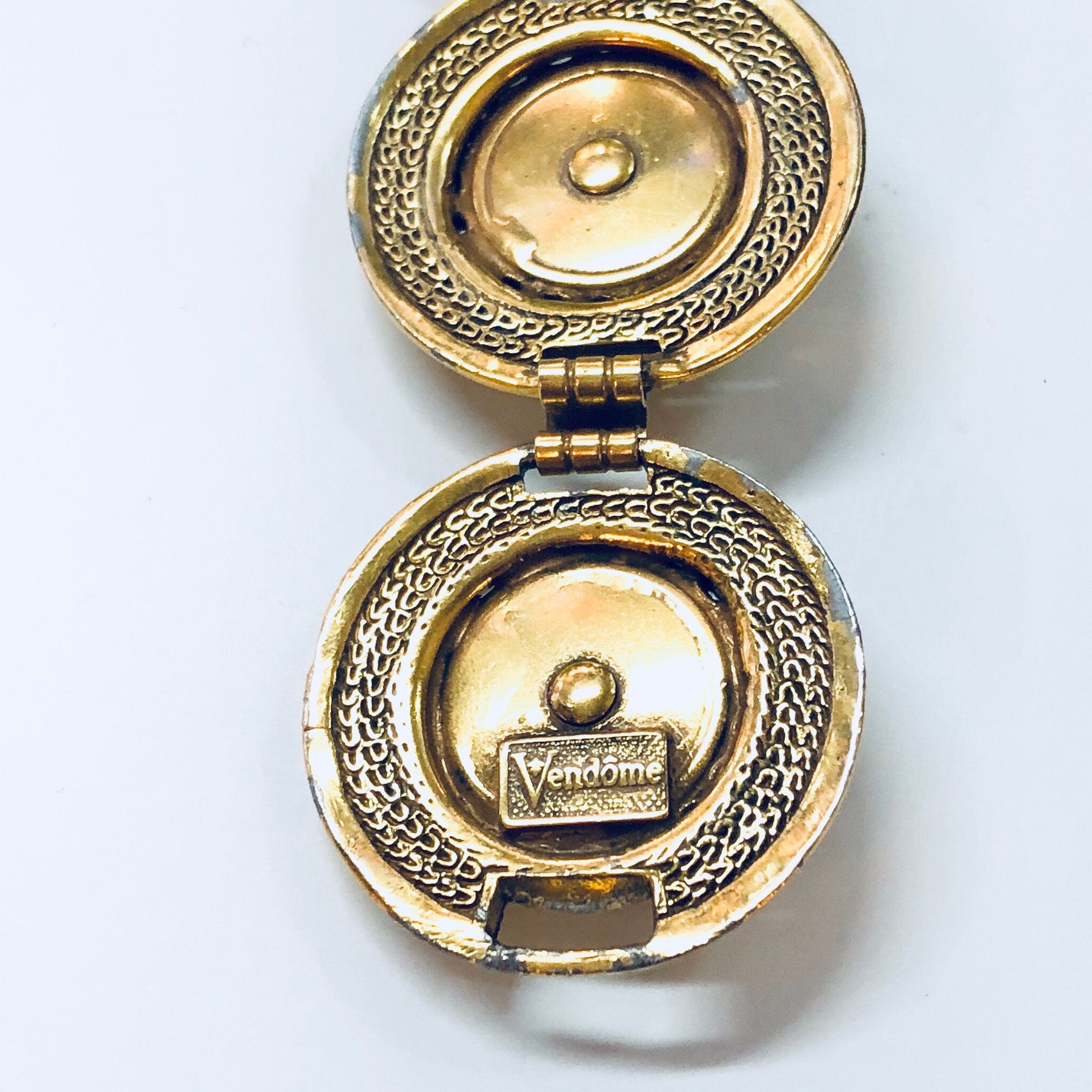 Vintage Bracelet, Vendome Bracelet, Gold Toned Jewelry, Designer Jewelry, Costume Jewelry, Link Bracelet, Circle Bracelet, Blue, Pink, Green