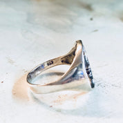 Vintage Silver Ring, Sterling Silver, Vintage Jewelry, Moon Ring, Star Ring, Bohemian Jewelry, Boho Style, Cut Out Ring, Promise Ring
