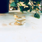 Vintage Gold Ring, Snake Ring, Gold Snake, 14 Karat Gold, 14K Gold, Yellow Gold, Spiral Snake Ring, Boho Snake Ring, Bohemian Style, Midi