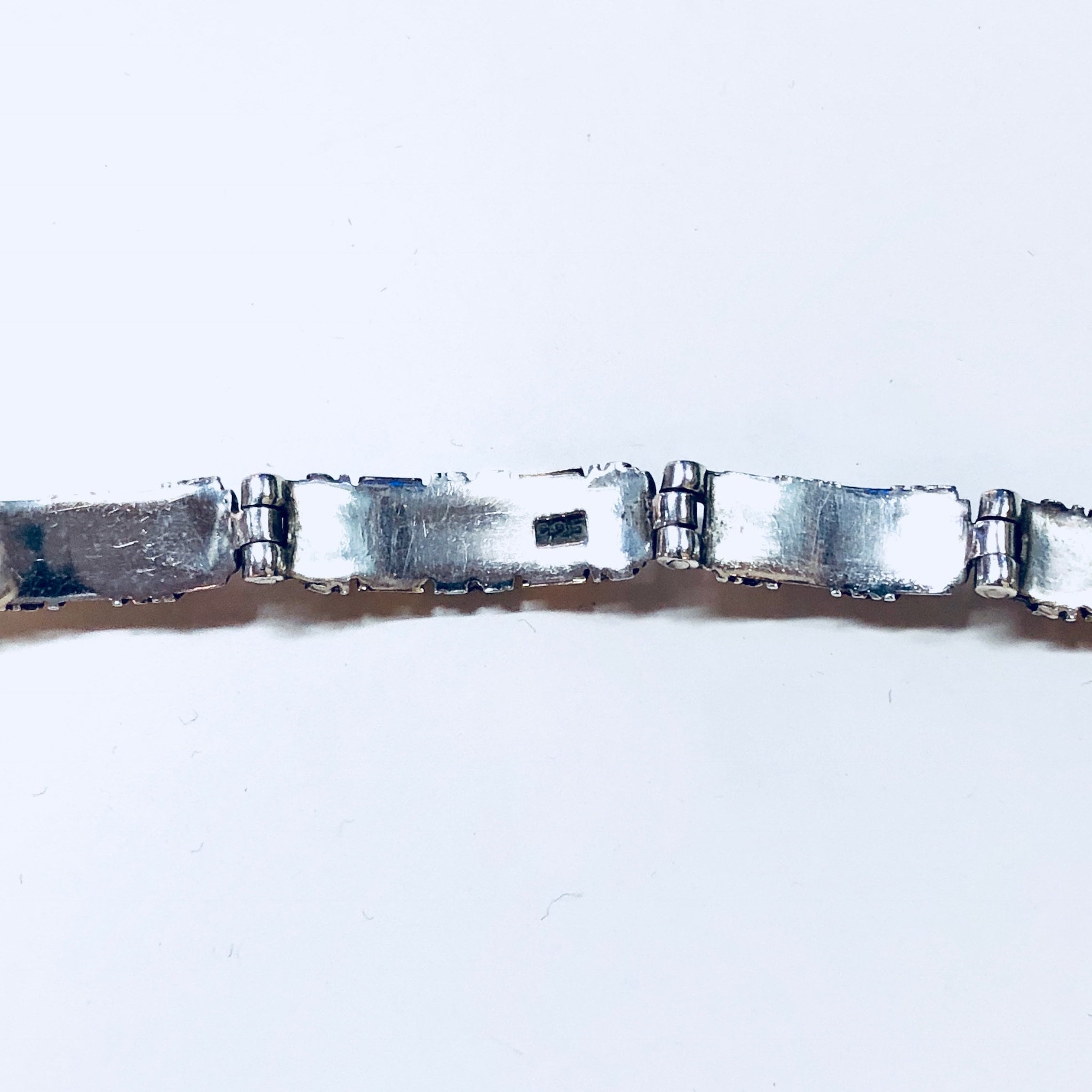 Vintage Silver Bracelet, Link Bracelet, Sterling Silver, Vintage Jewelry, Gold Jewelry, 925, Anniversary Gift, Silver and Gold, Inlay