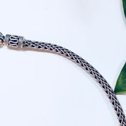 Vintage Silver Chain, Rope Chain, Sterling Silver, Vintage Jewelry, Hook Clasp, Thick Chain, Tribal Jewelry, Tribal Style, Necklace