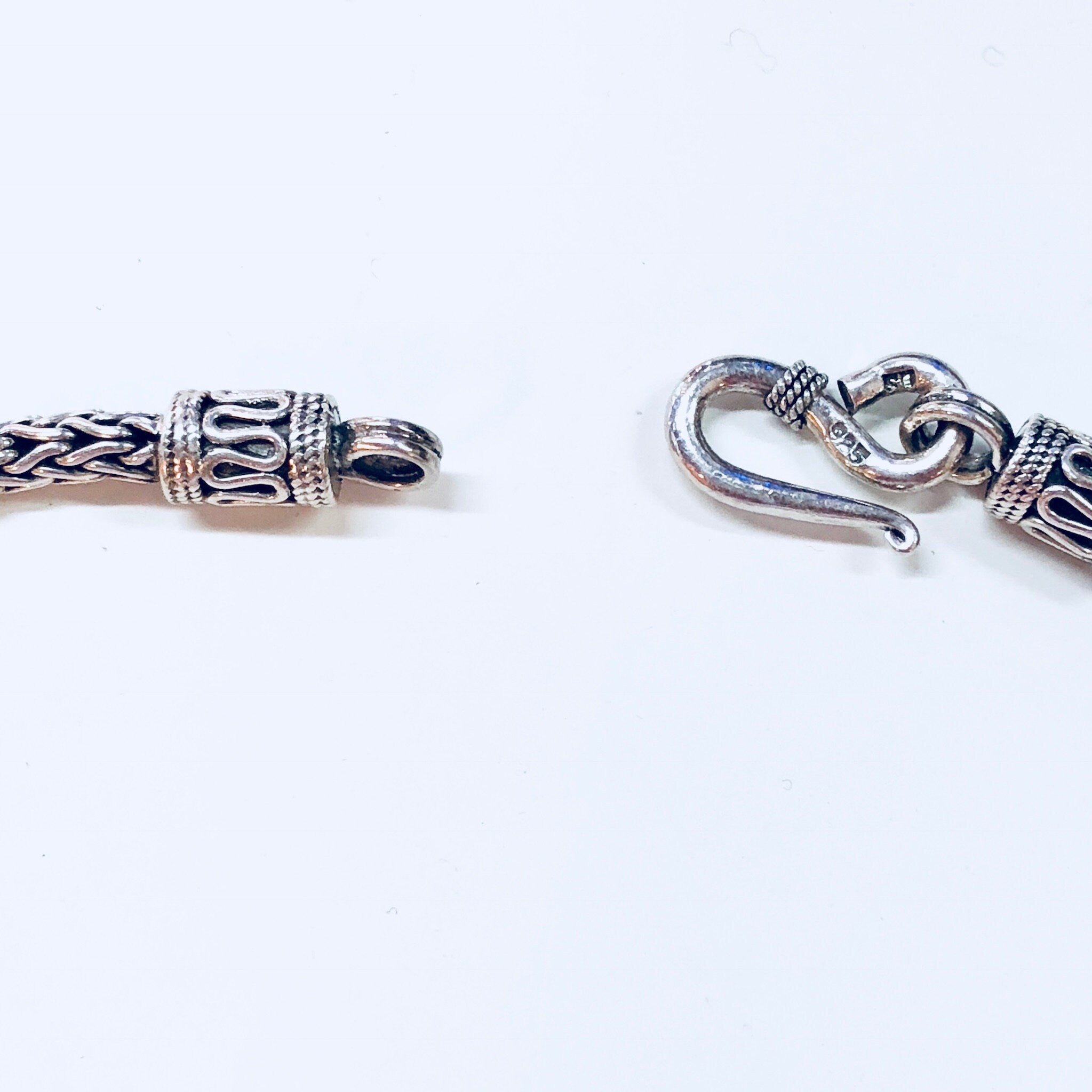 Vintage Silver Chain, Rope Chain, Sterling Silver, Vintage Jewelry, Hook Clasp, Thick Chain, Tribal Jewelry, Tribal Style, Necklace