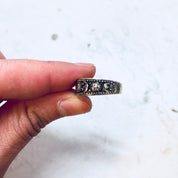 Vintage Silver Ring, Sterling Silver, Vintage Jewelry, Sun Ring, Moon Ring, Sun and Moon, Crescent Moon, Band Ring, Sun Rays, Vintage Ring