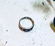 Vintage Silver Ring, Sterling Silver, Vintage Jewelry, Sun Ring, Moon Ring, Sun and Moon, Crescent Moon, Band Ring, Sun Rays, Vintage Ring
