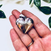 Vintage Silver Pendant, Sterling Silver, Vintage Jewelry, Heart Pendant, Heart Jewelry, Necklace, Puffy Pendant, 925, Anniversary Gift
