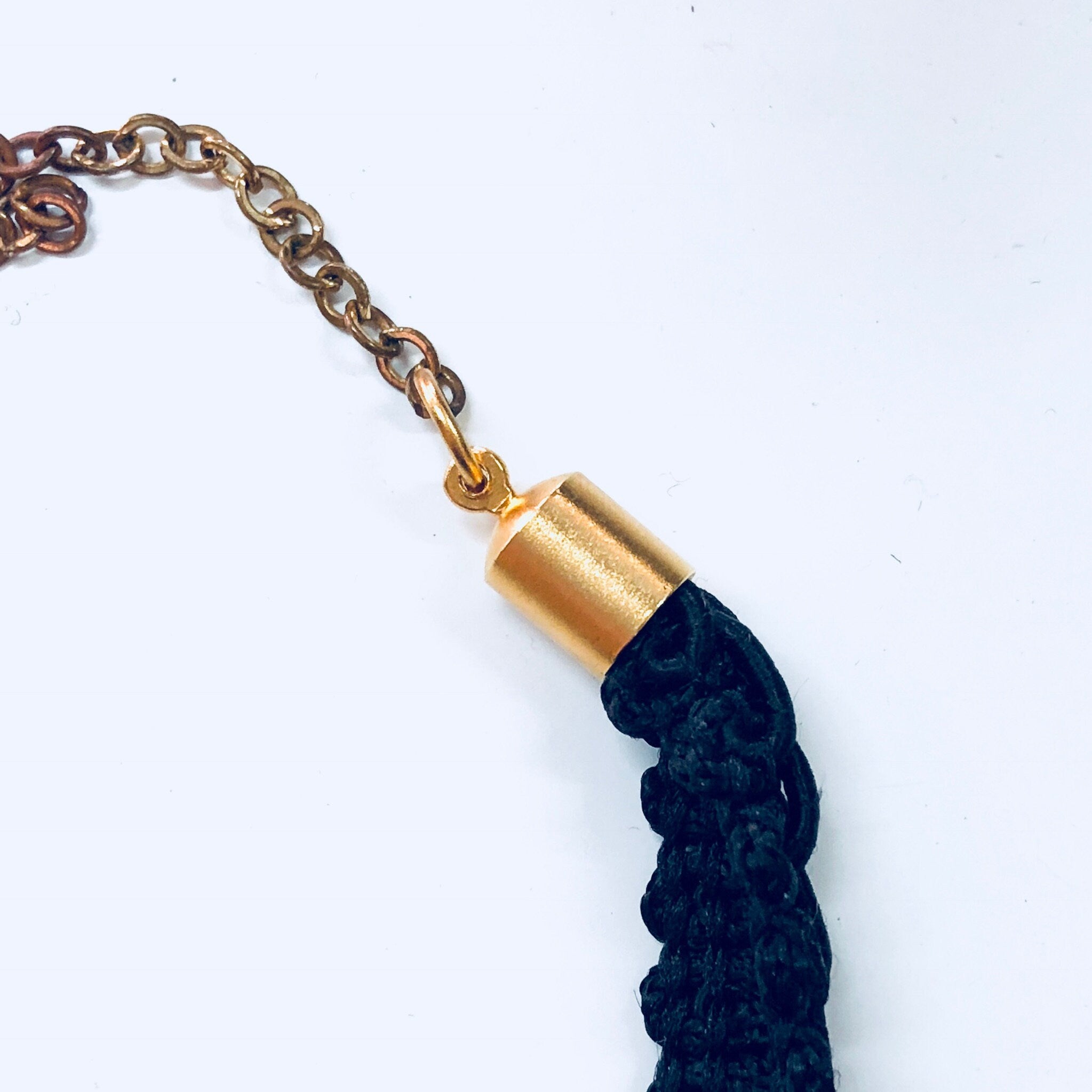 Vintage Choker, Braided Choker, Choker Locket, Trifold Locket, Art Necklace, Laura Graham Jewelry, Unique Jewelry, Vintage Jewelry,
