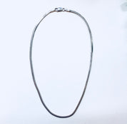 Vintage Silver Necklace, Box Chain, Sterling Silver, Vintage Jewelry, Thick Chain, Made in India, 925, Anniversary Gift,