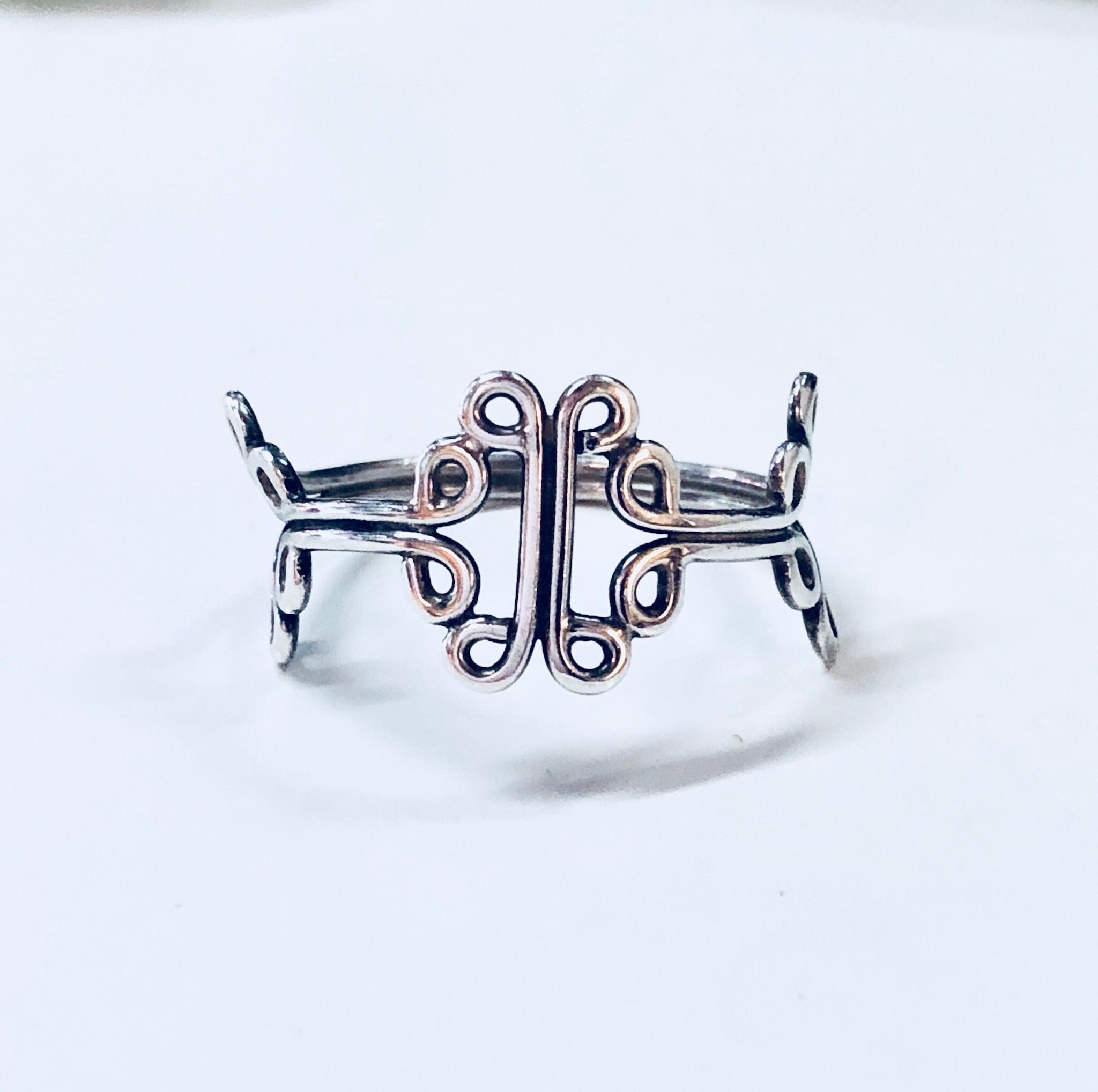 Vintage Silver Ring, Sterling Silver, Vintage Jewelry, Minimalist, Boho Jewelry, Bohemian Vibes, Anniversary Gift, Simple Ring, Cut Out Ring