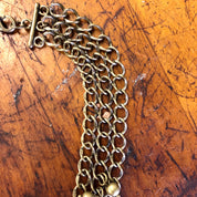 Vintage Necklace, Choker, Vintage Jewelry, Gold Toned Necklace, Bib Necklace, Statement Jewelry, Costume Jewelry, Brass Toned, Ball Necklace