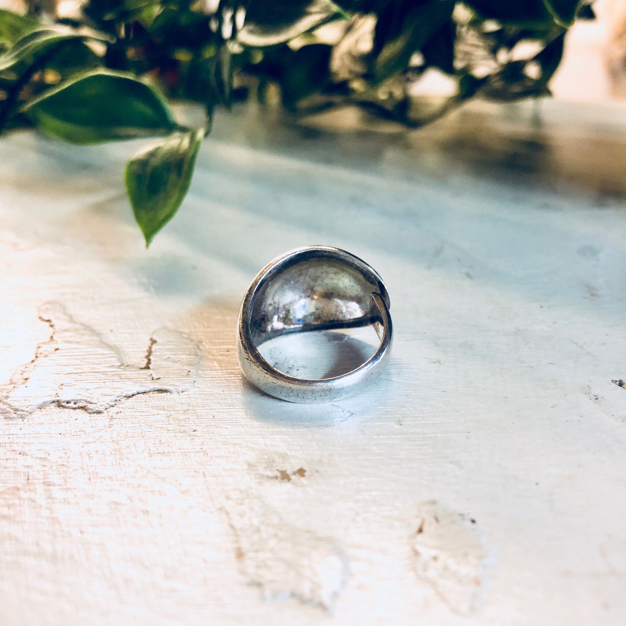 Vintage Silver Ring, David Andersen Ring, Norwegian Jewelry, Green Enamel Ring, Adjustable Ring, Vintage Jewelry, Green Jewelry, Shell Shape
