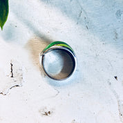 Vintage Silver Ring, David Andersen Ring, Norwegian Jewelry, Green Enamel Ring, Adjustable Ring, Vintage Jewelry, Green Jewelry, Shell Shape