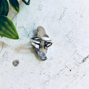 Vintage Silver Ring, RB Sterling, Navajo Ring, Navajo Jewelry, Running Bear, Vintage Jewelry, Statement Ring, Floral Ring, Flower, Long Ring