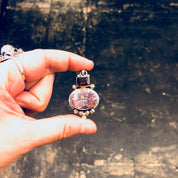 Vintage Silver Pendant, Sterling Silver, Vintage Jewelry, Hessonite Garnet, Amethyst Pendant, Gemstone Pendant, Vintage Necklace, Brown Gem