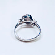 Vintage Gold Ring, Pearl Ring, Black Pearl, White Gold, 10 Karat Gold, 10K White Gold, Vintage Jewelry, Gold Jewelry, Engagement Ring, Pearl
