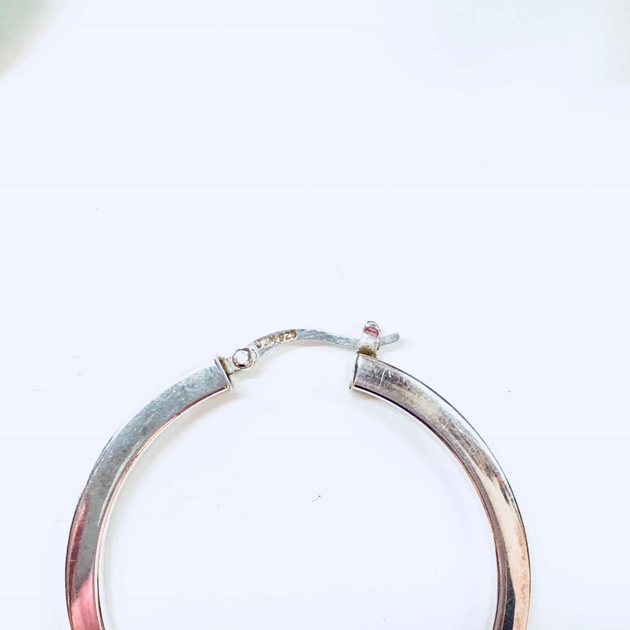 Vintage Silver Earrings, Sterling Silver, Vintage Jewelry, Hoop Earrings, 925, Small Hoops, 90s Fashion, Pierced Ears, Simple Jewelry,