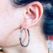 Vintage Silver Earrings, Sterling Silver, Vintage Jewelry, Hoop Earrings, 925, Small Hoops, 90s Fashion, Pierced Ears, Simple Jewelry,