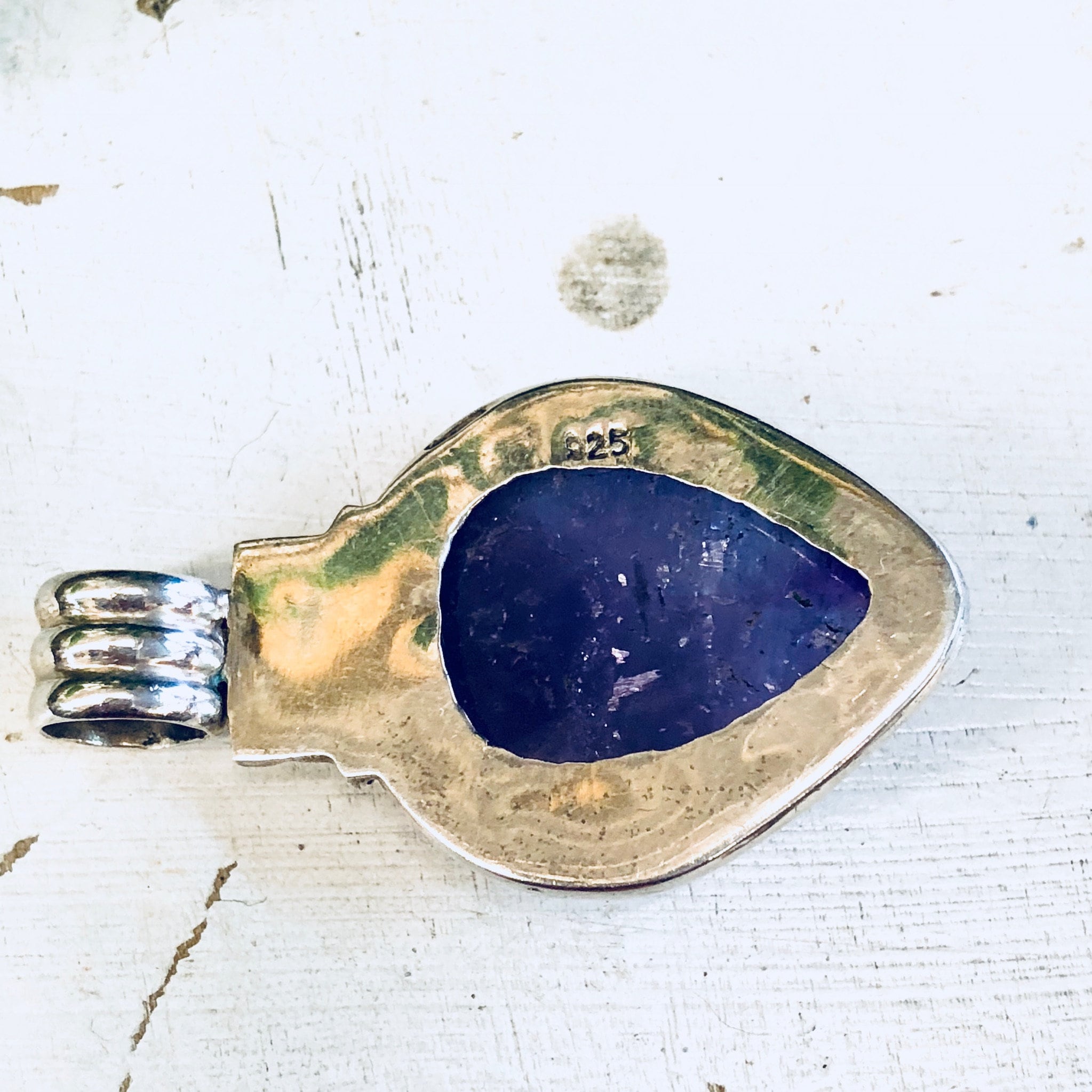 Vintage Silver pendant, Amethyst Pendant, Purple Jewelry, Vintage Necklace, Necklace, Amethyst Jewelry, Sterling Silver, Vintage Jewelry