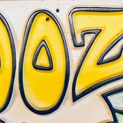 Vintage Sign, Bar Sign, Vintage Home Decor, Funny, Cartoon, Booze, Bar Decor, Man Cave, Yellow, White, Black, Plastic Sign