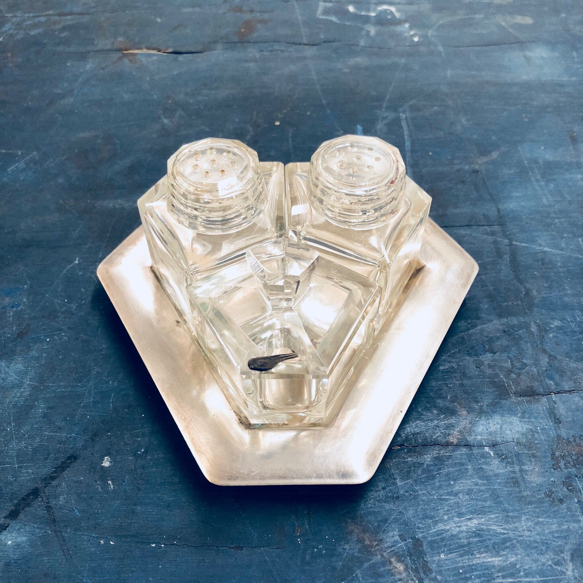 Salt and Pepper Shaker, Salt Cellar, Salt Cellar Set, Alpaka GD, Vintage Home Decor, Salt and Pepper, Shakers, Glass Shakers, Silver Plated
