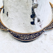 Trifari Choker, Vintage Necklace, Vintage Jewelry, Trifari Jewelry, Designer Jewelry, Gold Toned Jewelry, Choker, Necklace, Swirl Necklace