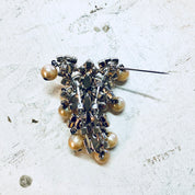 Vintage Brooch, Rhinestone Jewelry, Vintage Jewelry, Faux Pearls, Costume Jewelry, Statement Jewelry, Rhinestones, Vintage Pin, Art Deco