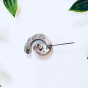Vintage SilverBrooch, Sterling Silver, Vintage Jewelry, Stars, Moon, Swirl Design, 925, Vintage Pin, Anniversary Gift, Small Brooch, Gold