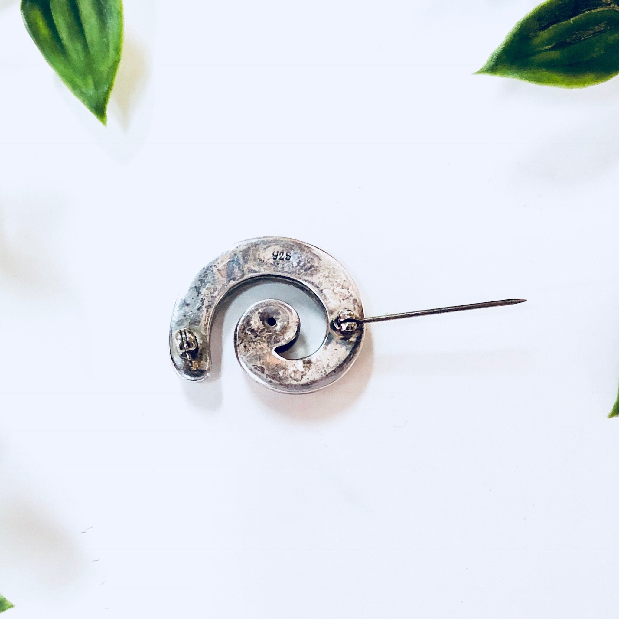Vintage SilverBrooch, Sterling Silver, Vintage Jewelry, Stars, Moon, Swirl Design, 925, Vintage Pin, Anniversary Gift, Small Brooch, Gold
