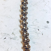 Vintage Bracelet, Trifari Bracelet, White and Gold, Costume Jewelry, Statement Jewelry, Flower Bracelet, Link Bracelet, Vintage Jewelry,
