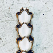 Vintage Bracelet, Trifari Bracelet, White and Gold, Costume Jewelry, Statement Jewelry, Flower Bracelet, Link Bracelet, Vintage Jewelry,
